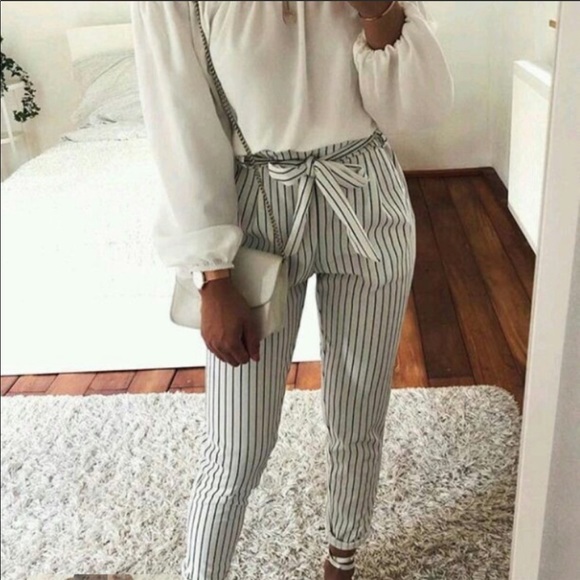 Stretchy Tie Front Pants - Picture 3 of 8